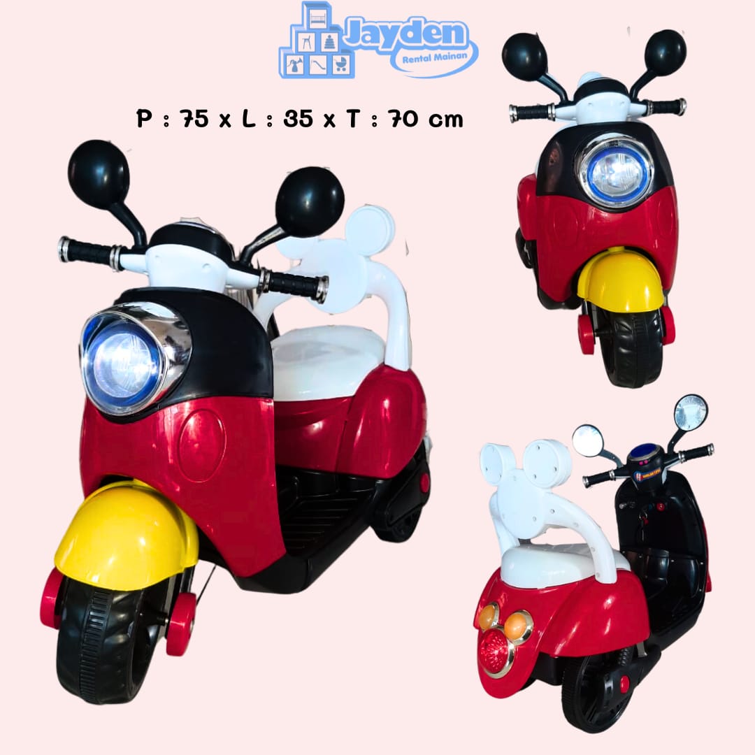 SCOOTER MICKEY AKI MERAH